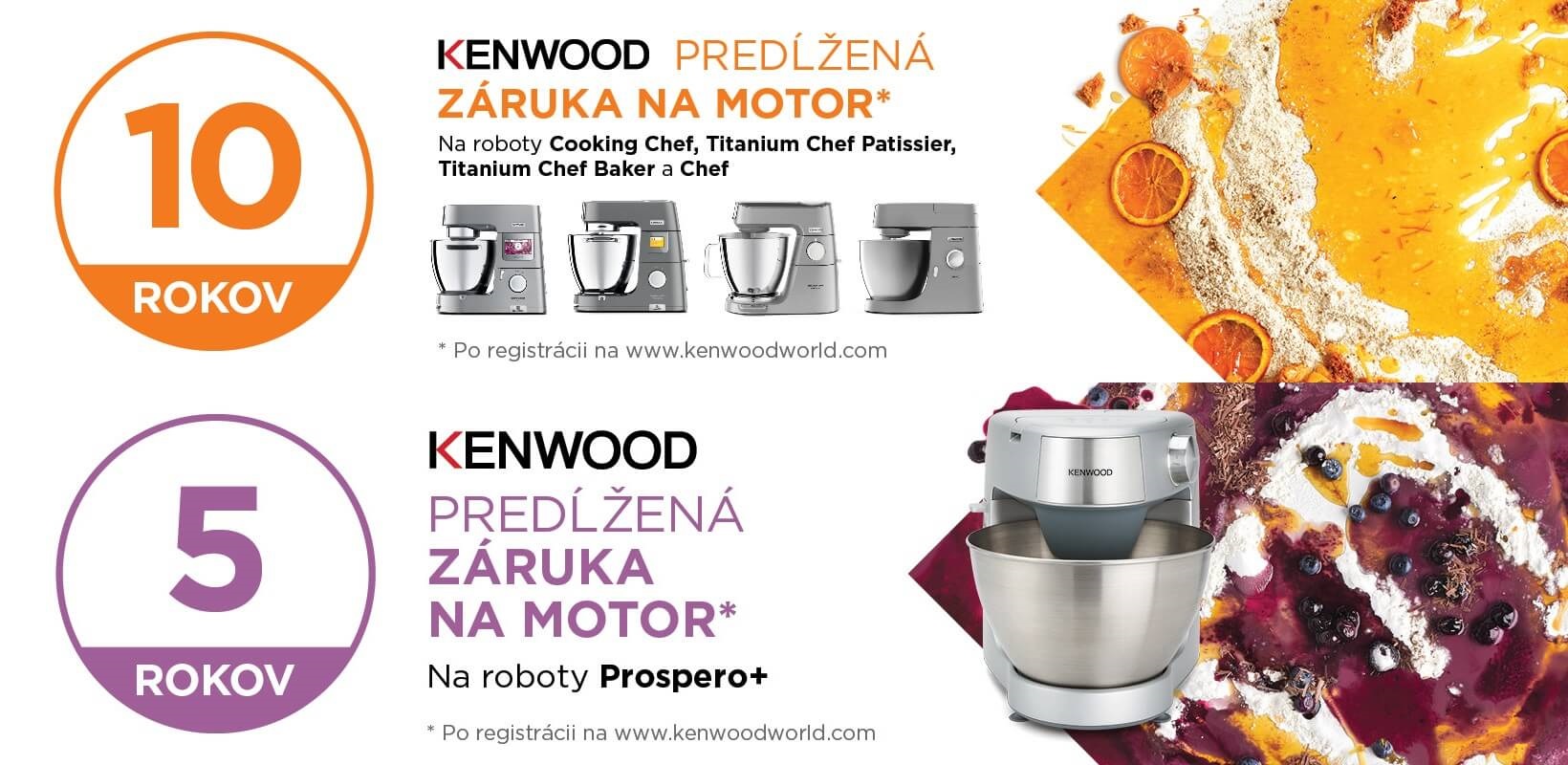 Kuchynské roboty Kenwood s predĺženou zárukou